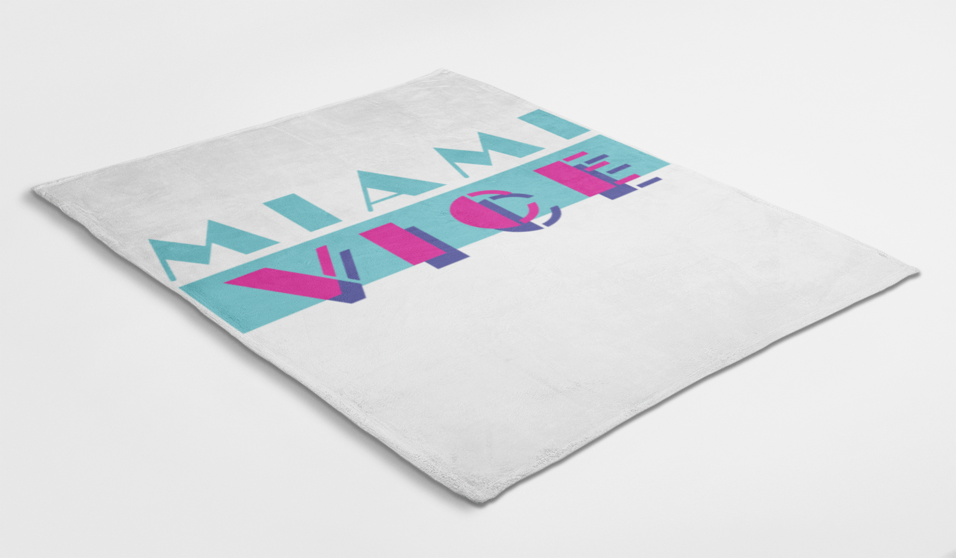 Miami Vice Logo White Blanket – giftmug